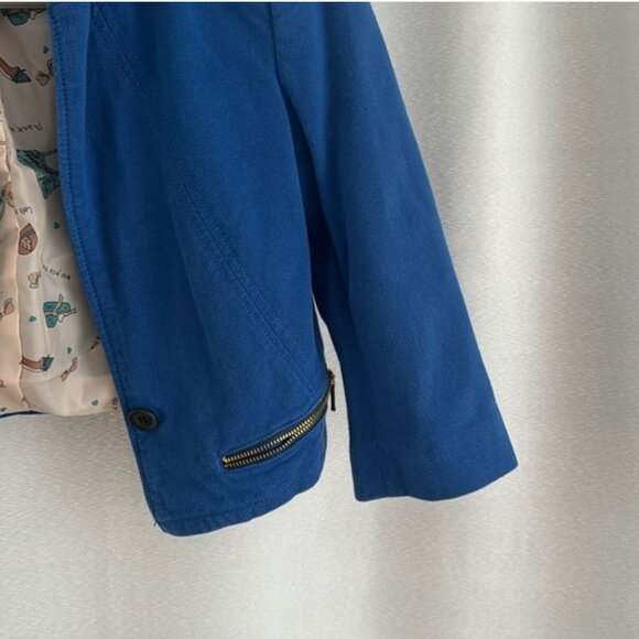 Cropped blazer 3/4 sleeves, size XS , royal blue 💙 - Picture 8 of 11